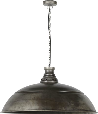 Dimehouse Industriële Hanglamp Leonard Ø80 Rond 1-lichts - Zilver - Industrieel