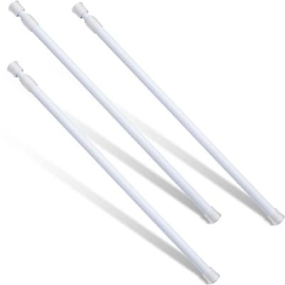 Dailygoods- Raambeveiligingsstangen 3 Stuks - Verstelbare Schuifdeurbeveiliging - Vaste Deurbeveiligingsapparaten - Premium Staal - Veiligheid voor Kinderen - Wit - Deurbalk