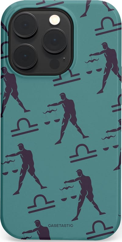 Casetastic Hoesje Geschikt voor Apple iPhone 14 Pro Magsafe - Stijlvolle Beschermende Duo-layer Case - Zodiak weegschaal