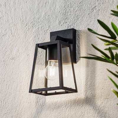 Lucide MATSLOT - Wandlamp Binnen/Buiten - 1xE27 - IP23 - Zwart