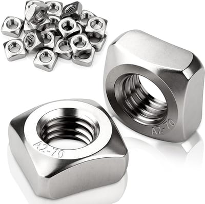 Vierkante moeren M6 - RVS 304 - 30 stuks - Geschikt voor meubelproductie - ShopVlot