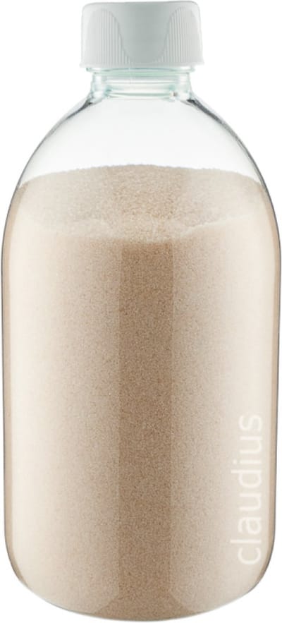Scrubzout Amandel 650 gram - Fles met witte dop - set van 6 stuks - Hydraterende Lichaamsscrub