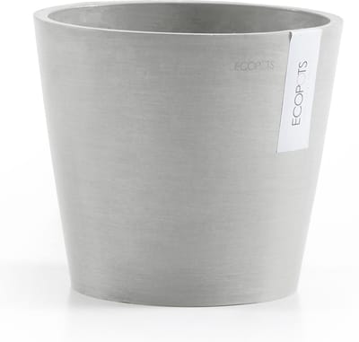 Ecopots Amsterdam 20 - White Grey - Ø20 x H17,1 cm - Ronde witgrijze bloempot