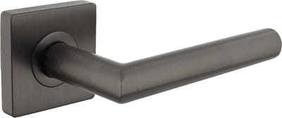 Intersteel Deurkruk Bastian op vierkante rozet 55x55x10mm antracietgrijs