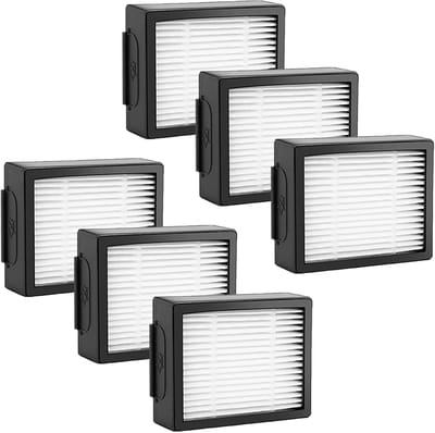 6-delige Zwarte HEPA Filters - Geschikt voor iRobot Roomba i7/i3/i5/E5/i8+ (niet voor Combo J7+/J9+)