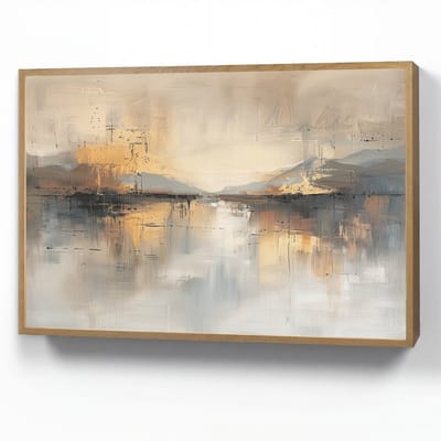 Wandlamp 90x60 cm - Oplaadbaar - Abstract - Modern - Beige - Aesthetic - Goud - Wandlampen binnen woonkamer - Slaapkamer lamp - Decoratieve nachtlamp - Vloerlamp draadloos