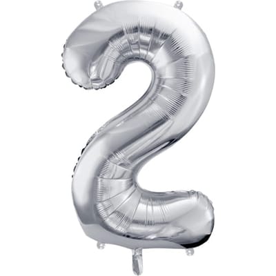 Cijfer 2 (86 cm) - Zilver