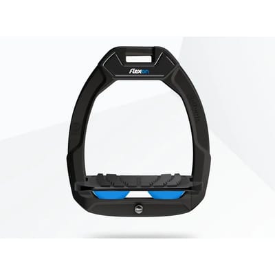 Veiligheidshakken voor paardrijden, Gekanteld Grip Zwart/Zwart/Blauw Flex-On Safe-On