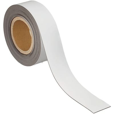 MAUL Magneetband - wit - metaal - beschrijfbaar - 1 stuk - 10 m x 50 mm x 1 mm