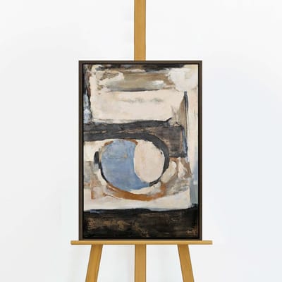 YS Schilderij - Handgeschilderd canvas schilderij - Wanddecoratie Abstract - Beige - goud zwart - Muurdecoratie woonkamer - Slaapkamer decoratie - Kamer accessoires - Abstract schilderij goud zwart - schilderijen op canvas Grey 60x40