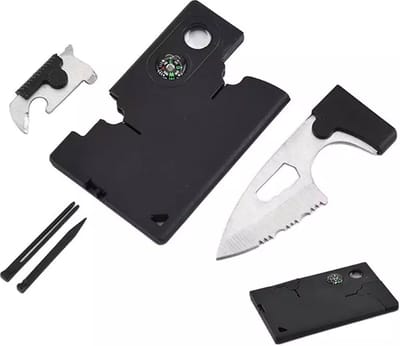 Creditcard Survival Kit - Pas - Kaart - Portemonnee - SOS Outdoor Card Multi Tool - Wallet Card