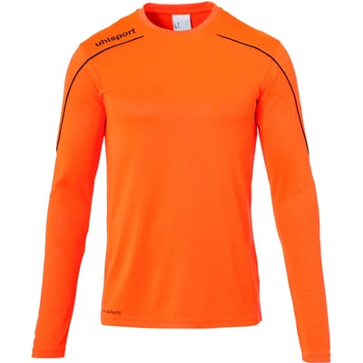 Uhlsport Stream 22 Voetbalshirt Lange Mouw Heren - Fluo Oranje / Zwart | Maat: M