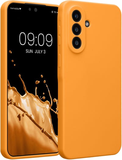 kwmobile telefoonhoesje geschikt voor Samsung Galaxy A57 5G - TPU backcover met siliconen coating - Smartphone case in fruitig oranje
