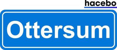 Hacebo - Plaatsnaam Sticker - 29x10 CM - Ottersum sticker - Verkeersborden sticker - grappige cadeaus - Ottersum