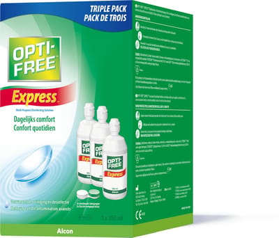 OPTI-FREE® Express® alles-in-één lenzenvloeistof | 3x 355ml voordeelpakket