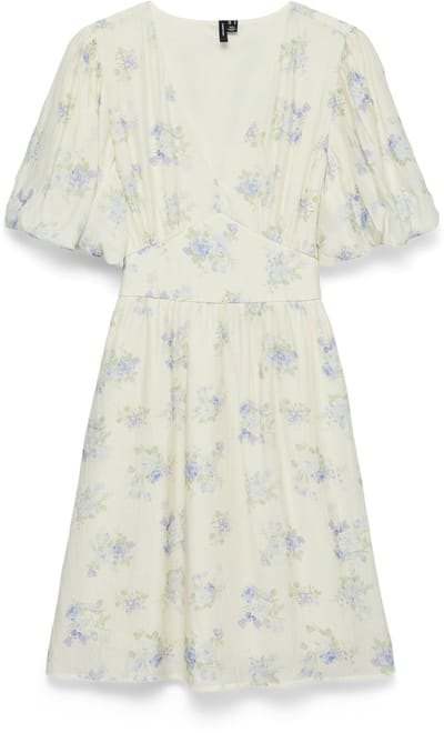 VERO MODA - VMBELLA 2/4 V-NECK SHORT DRESS WVN - Dames - Mini jurken
