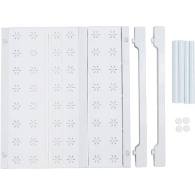 Kledingkast Organizer Uitbreidbaar Volledige Bedekking Ponsvrij Ruimtebesparend Kledingkastplank voor Kast Length 27-38cm / 10.6-15in white