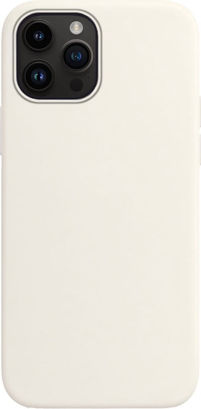 Hoes - Geschikt voor Apple iPhone 15 Pro - Sterk & Shockproof - Hoesje Cover - Siliconen Case - Wit