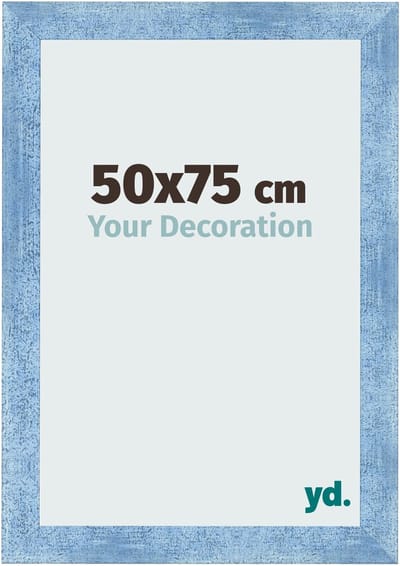 Your Decoration - Fotolijst 50x75 cm - MDF - Helder Blauw Geveegd - Pisa