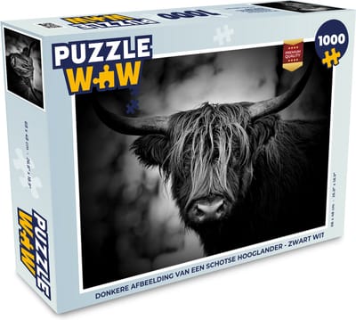 Puzzel Schotse hooglander - Licht - Portret - Natuur - Legpuzzel - Puzzel 1000 stukjes volwassenen