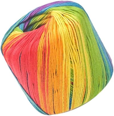 Zachte Regenboogkleurige Katoenen Breigaren voor Handwerken - Ideaal voor Sweaters, Dekens en Sokken - Multicolor DIY Projecten