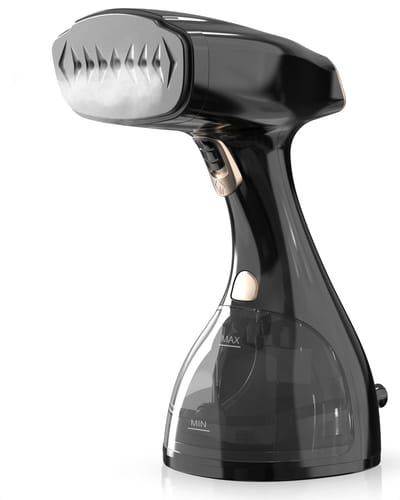 Kledingstomer - 1500W Handstomer - Stoomapparaat - 300ml - Inclusief 3 Opzetstukken & Reistas - Zwart/Goud