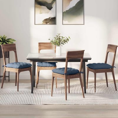 vidaXL - Zitkussens - 4 - st - Corduroy - stof - Blauw - 40 - x - 40 - x - 6 - cm