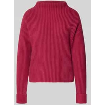 Regular fit pullover met turtleneck van katoenmix, model 'SELMA'