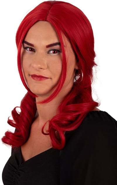 Pruik Raewyn Rood - luxe - cosplay - carnaval