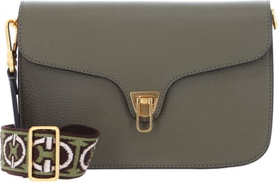 COCCINELLE Leren Schoudertas Beat Soft Ribb Crossbody Bag Laurel Green Olijfgroen