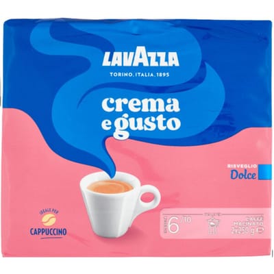 Gemalen koffie caffe' crema e gusto dolce 2x250g - lavazza