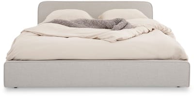 Gestoffeerd bed MARINI 140x200 cm met lattenbodem – Lichtgrijs