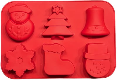 Dailygoods- Siliconen Bakvorm - Kerstvorm Sneeuwpop/Kerstman - Vaatwasmachinebestendig - BPA-vrij - Voedselveilig - Flexibel Antiaanbak oppervlak