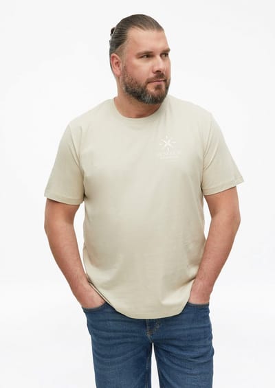 Zachte katoenen T-shirt met frontprint en geribbelde rand s.Oliver