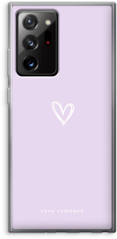 Case Company® - Hoesje geschikt voor Samsung Galaxy Note 20 Ultra hoesje - Klein hartje paars - Soft Cover Telefoonhoesje - Bescherming aan alle Kanten en Schermrand