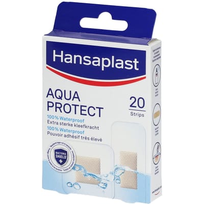 Hansaplast Aqua Protect Pleisters - Waterdichte pleister - Waterproof Wondpleisters - Wondverzorging - 20 Stuks