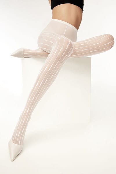 Penti HEART BEAT Panty 30 Denier Fantasie - BRIDAL WHITE - Maat S/M