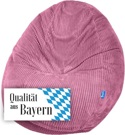 Grote Zitzak - Zitkussen Binnen - Comfortabel Ontspannen - Zachte Corduroy Stof - 80 x 70 cm - Roze