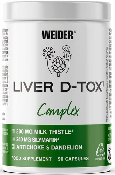 Weider Liver D-Tox (90 Caps) Unflavoured - Vitaminen, mineralen & gezondheid - Vitaminen & Mineralen Complex