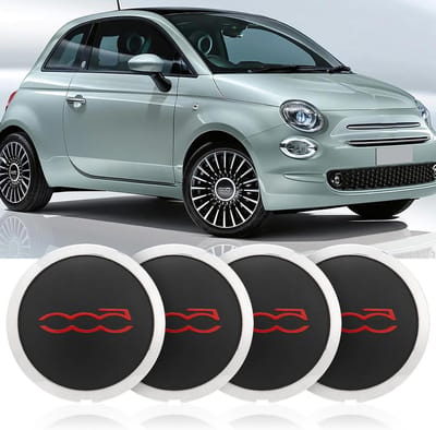 Wieldoppen voor FIAT 500 - Set van 4 stuks - Hoogwaardig ABS - Velgenafdekking - Accessoires voor 500 van 2012-2022