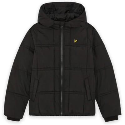 Lyle & Scott Tonal Eagle Padded Coat Jassen Jongens - Winterjas - Zwart - Maat 140/146