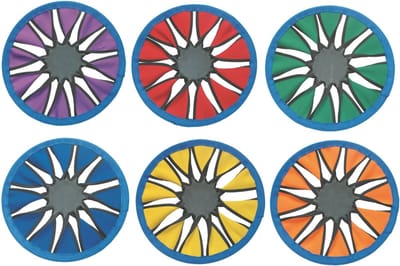 Spordas frisbee set kleurrijk - duurzame vliegende schijven.