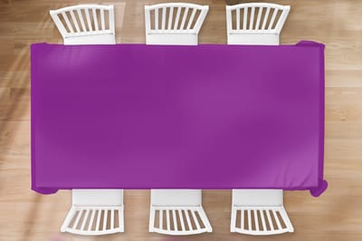 Tafelkleed - Tafellaken - 260x130 cm - Paars - Kleuren - Effen - Binnen en Buiten