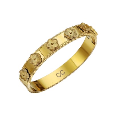 Cliste couture - Elanur Clover Armband - 18k Verguld - Roestvrij staal -Armband dames - Waterproof - Sieraden voor vrouwen - cadeau - Verstelbaar