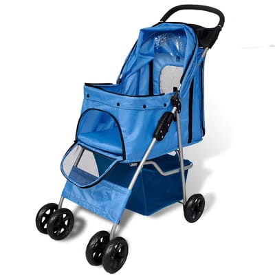 vidaXL - Wandelwagen - voor - hond - blauw