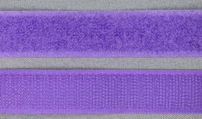 gekleurd klittenband paars lila - 9000 purple - innaaibaar of inlijmbaar - 0,5 m x 2 cm - klitteband
