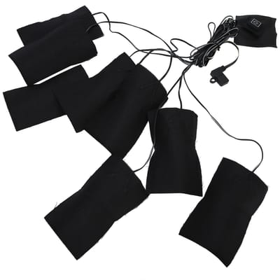 USB Elektrische Verwarmingskussens Doek 3 Versnellingen Waterdicht Kleding Vest Jas Kussens Verwarmer Laken black