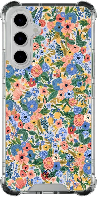 Casimoda® hoesje - Geschikt voor Samsung Galaxy A54 - Blue Gardens - Shockproof case - Extra sterk - TPU/polycarbonaat - Blauw, Transparant