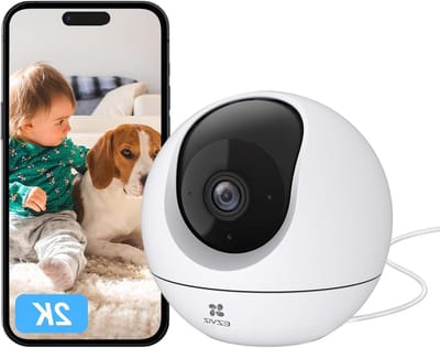 Beveiligingscamera Binnen - Wifi Camera Indoor - Thuisbewaking - AI Menselijke Detectie - 2K Resolutie - Wit