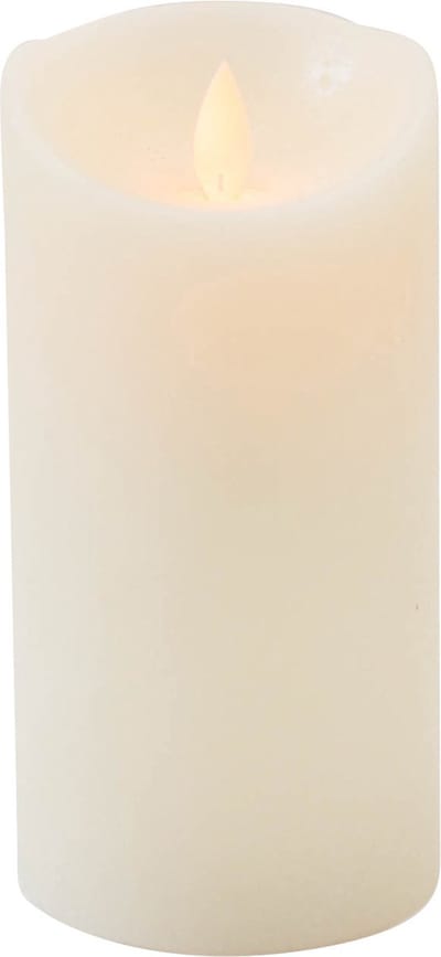 Anna's Collection Led kaars/stompkaars - ivoor - H15 x D7,5 cm - wax - bewegende vlam